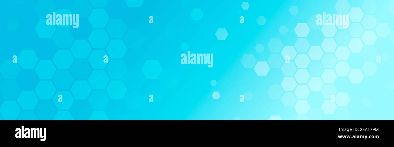 Hexagons on blue and white background Stock Photo - Alamy