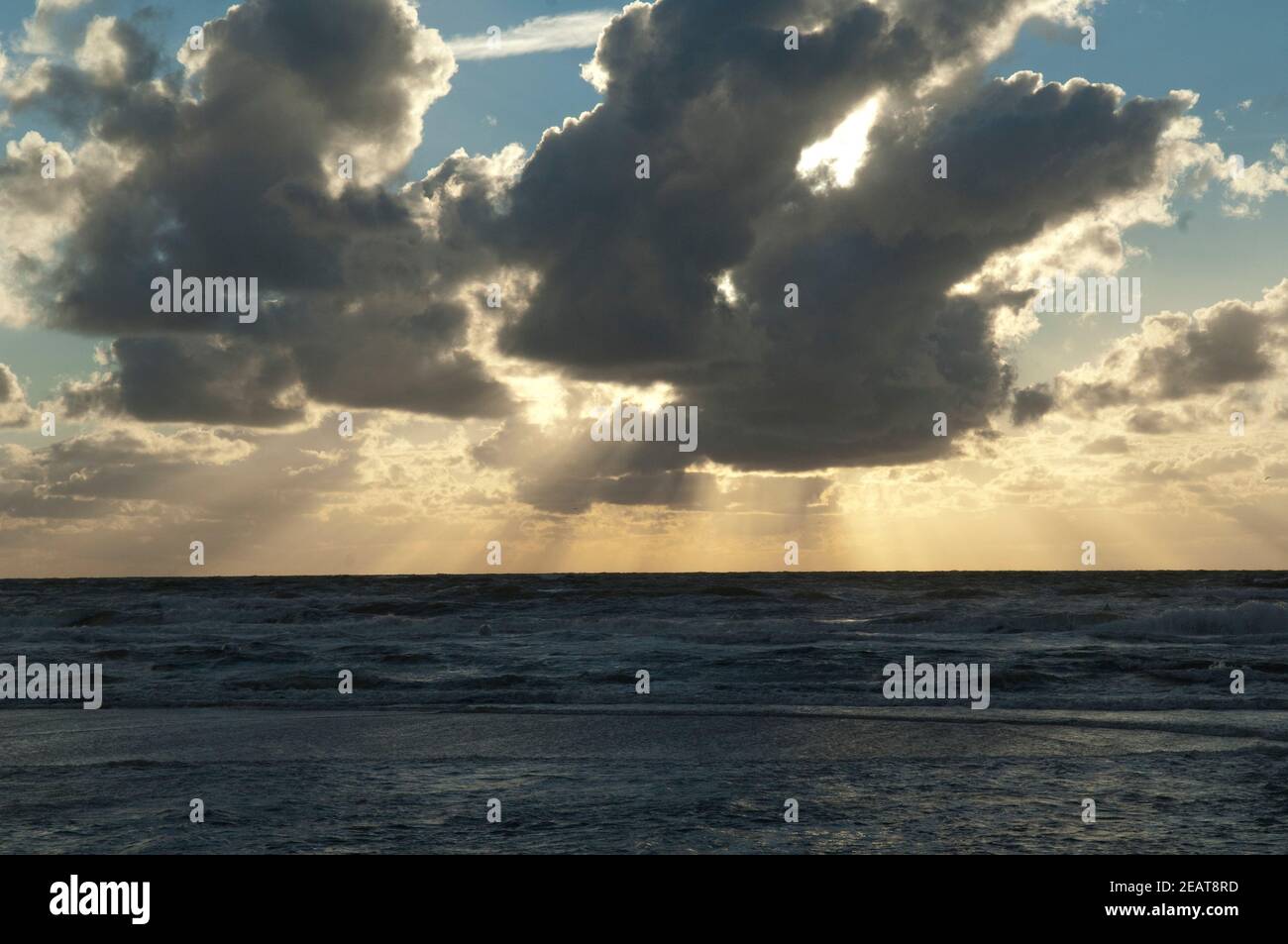 Sonnenuntergang, Sankt Peter-Ording Stock Photo