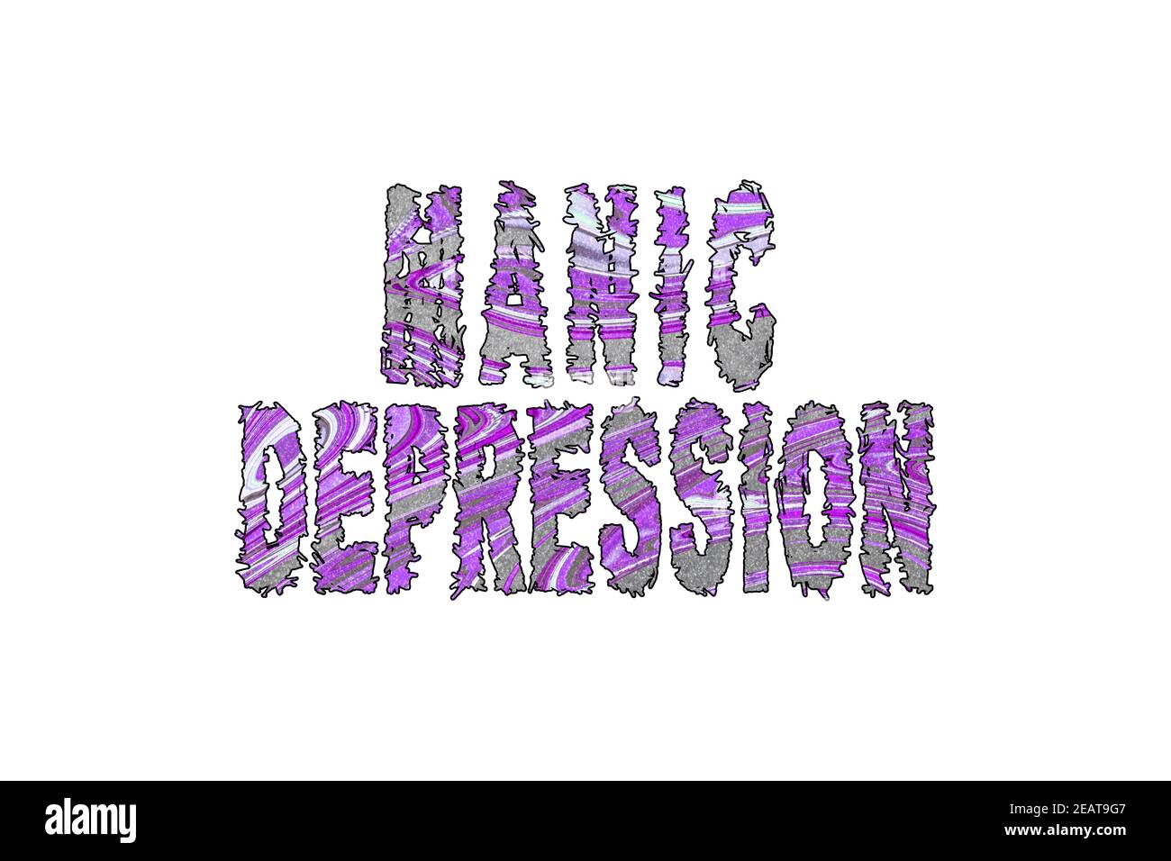 Manic Depression, Banner, Poster and Sticker, with clipping path Stock Photo