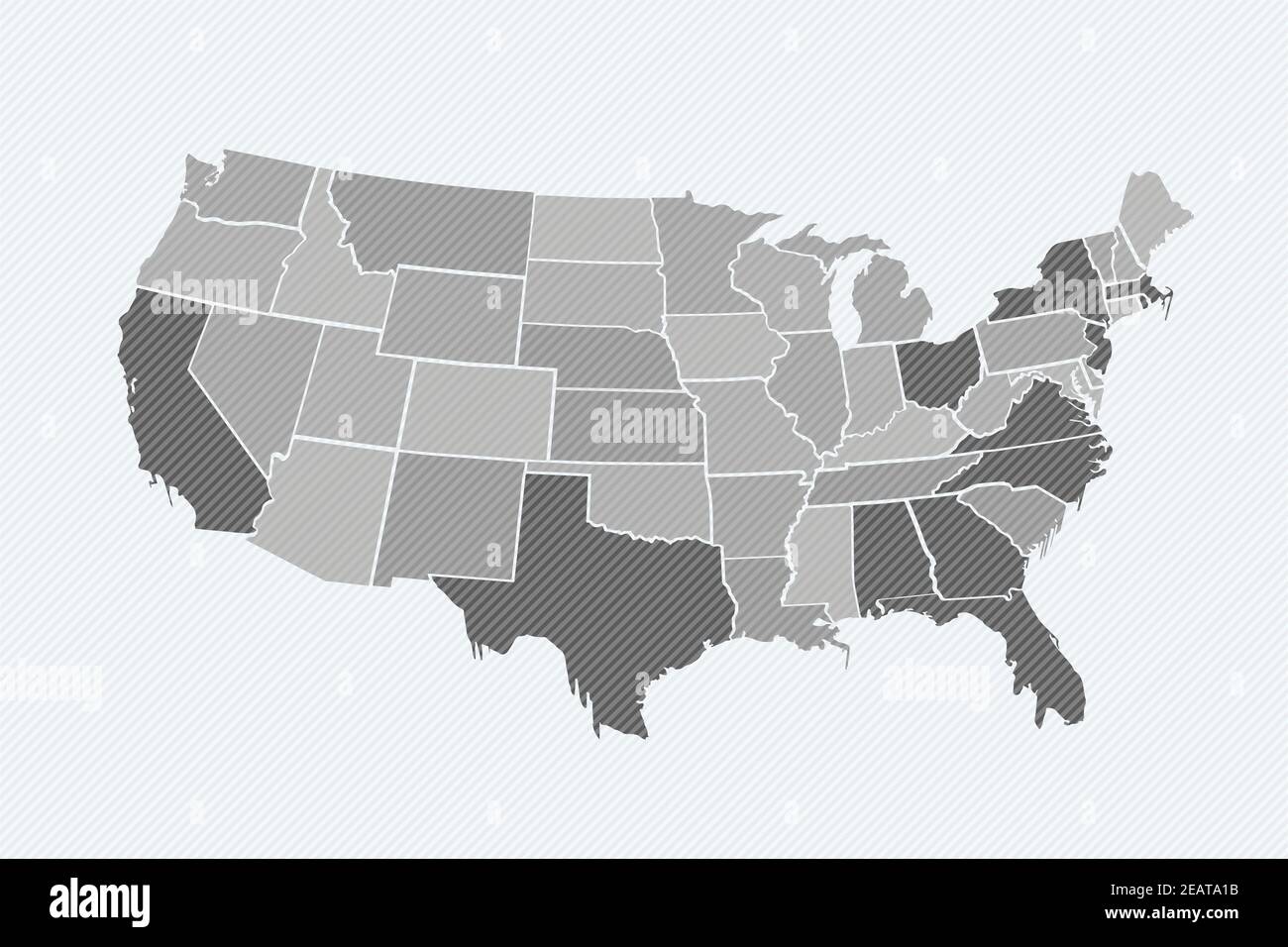 Grey USA map background Stock Vector