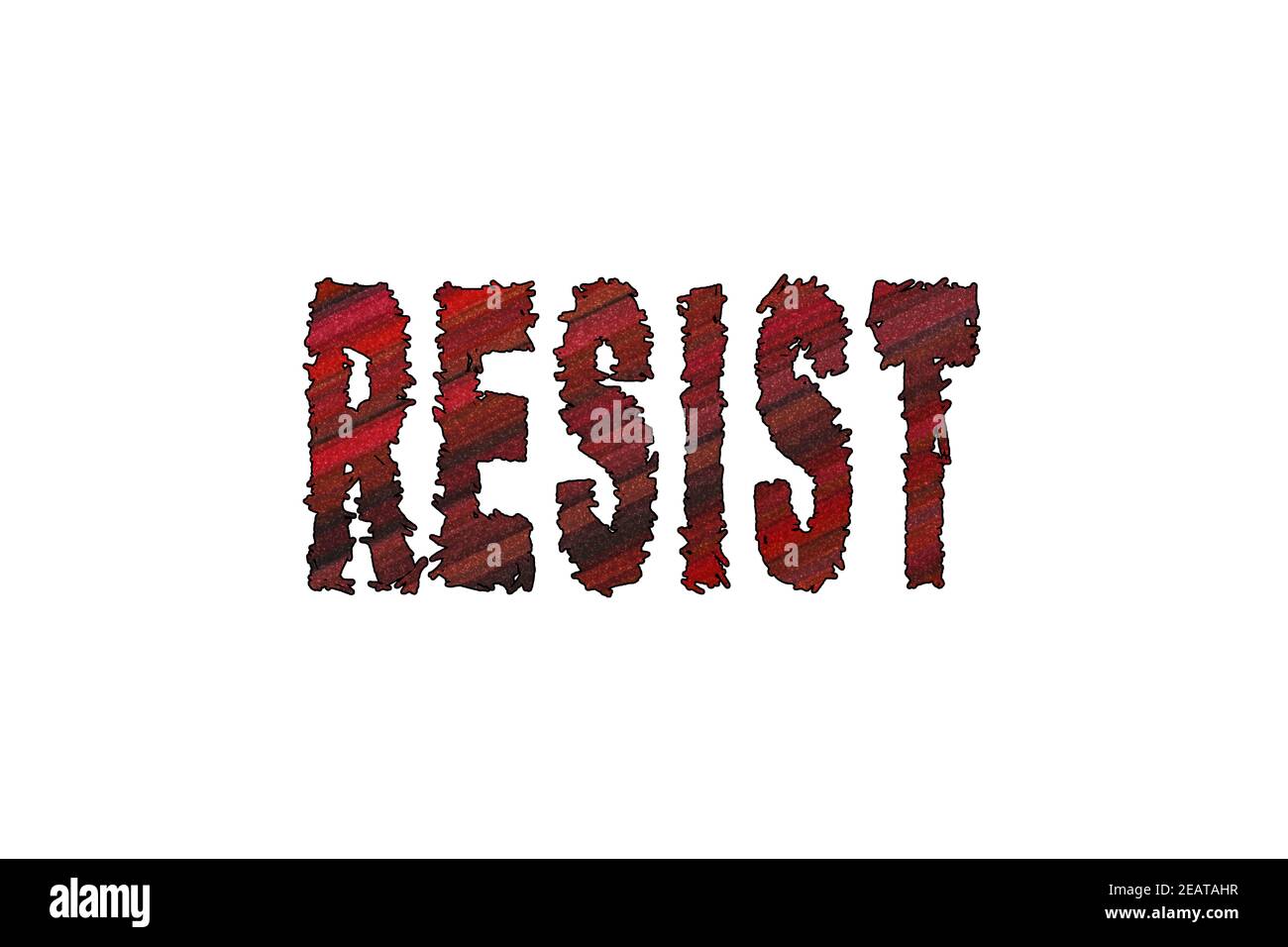Resist word, Banner, Poster and Sticker, with clipping path Stock Photo ...