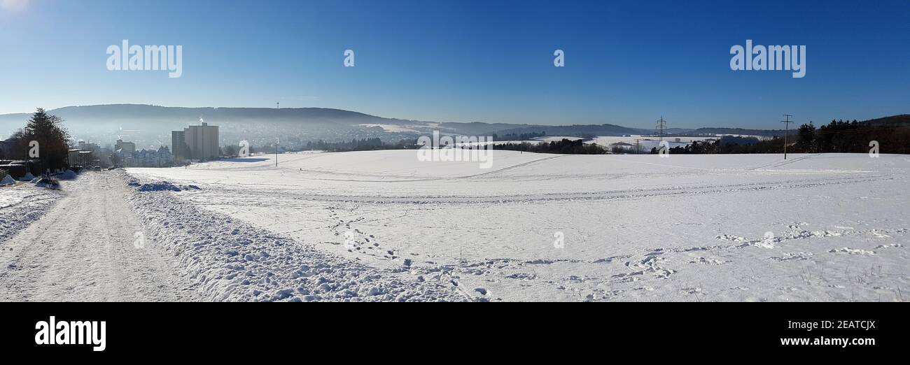 Winterlandschaft, Taunus, Taunusstein Stock Photo