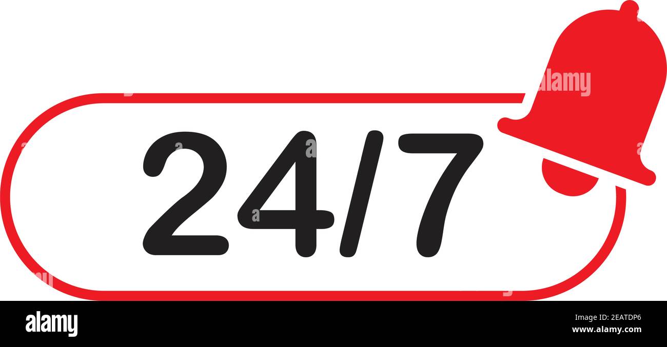 twenty four hours icon, 24 hours vector icon Stock Vector
