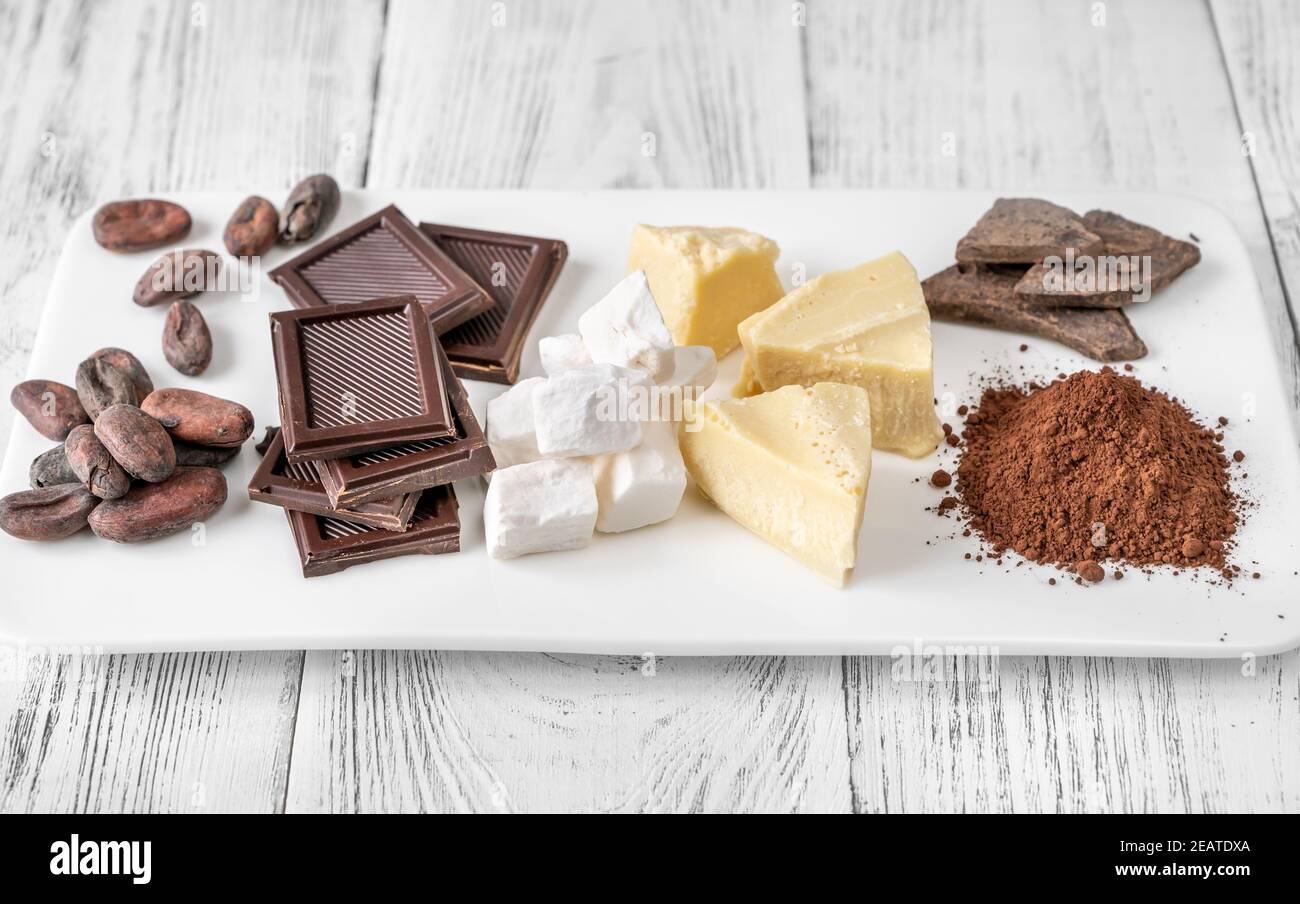 Ingredients of chocolate Stock Photo Alamy