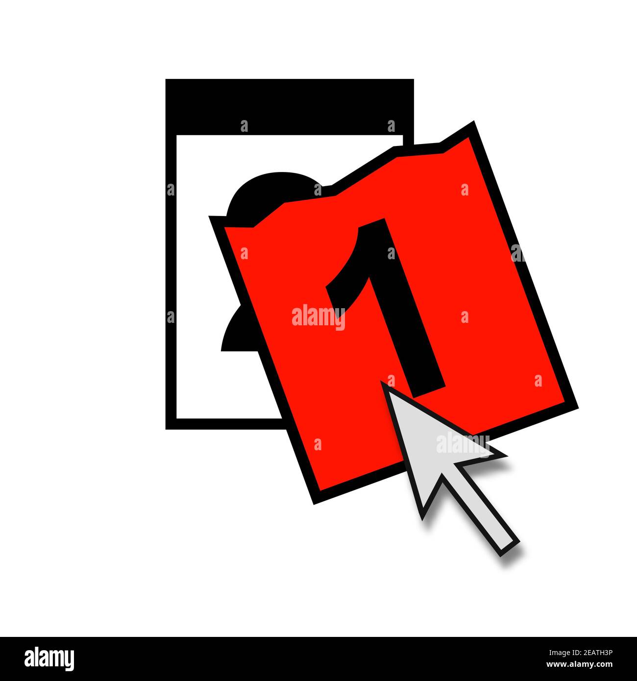 Online Calendar with mouse arrow Stock Photo Alamy