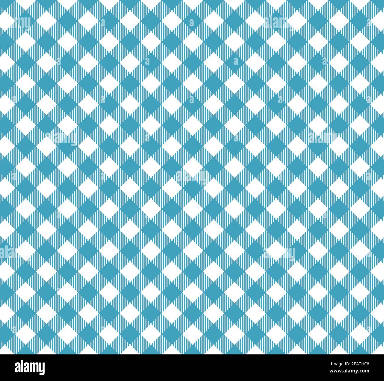 Blue and white checkered tablecloth background Stock Photo Alamy