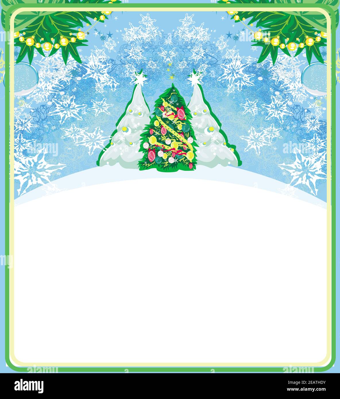 Abstract December Card Abstract card with Christmas trees Stock Photo - Alamy