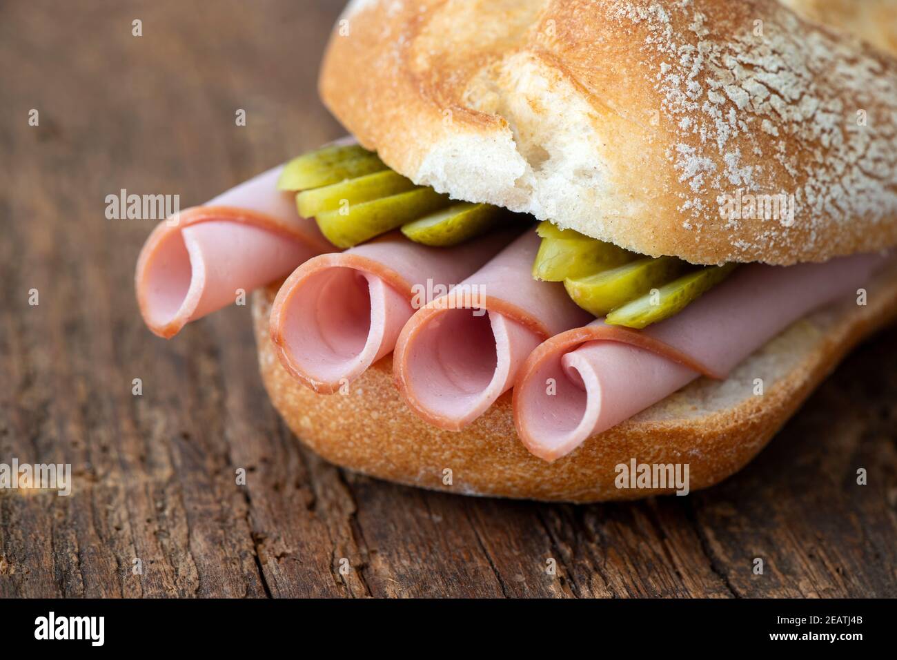 bavarian meatloaf bun Stock Photo