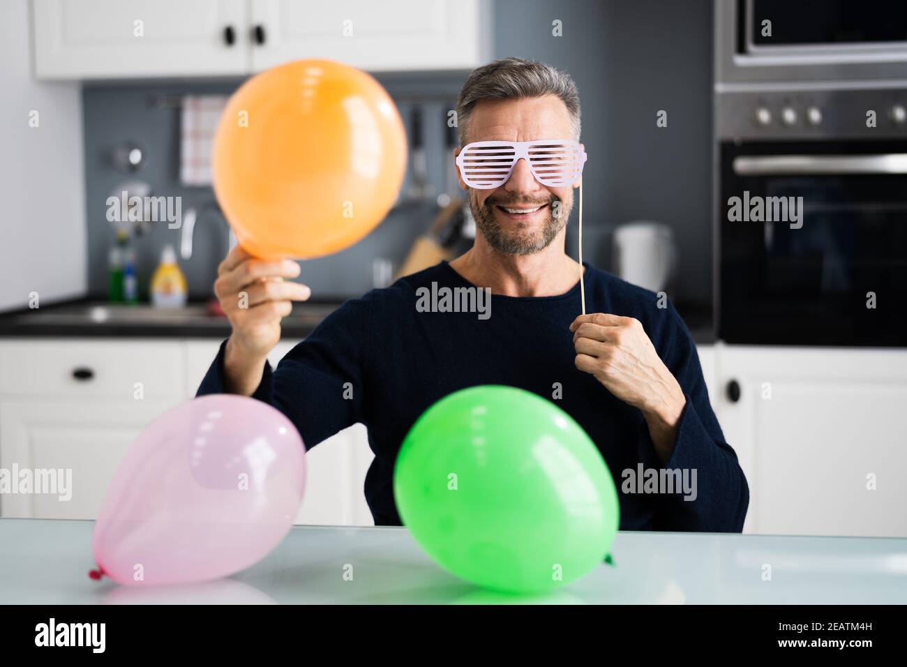 Virtual Online Birthday Party Video Conference Stock Photo Alamy