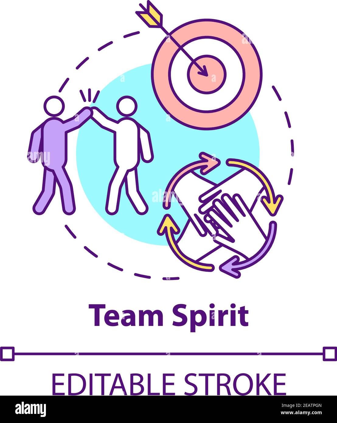 Team spirit concept icon Stock Vector