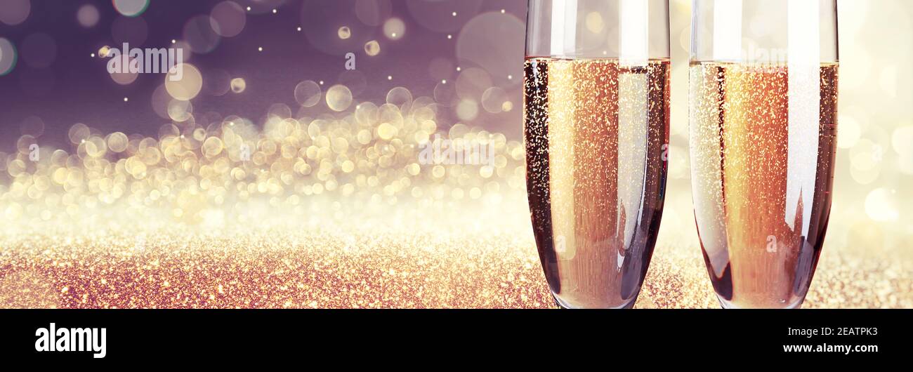 New years eve celebration background with champagne Stock Photo - Alamy