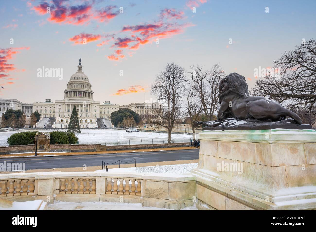US Capitol in Washington DC at winter Stock Photo