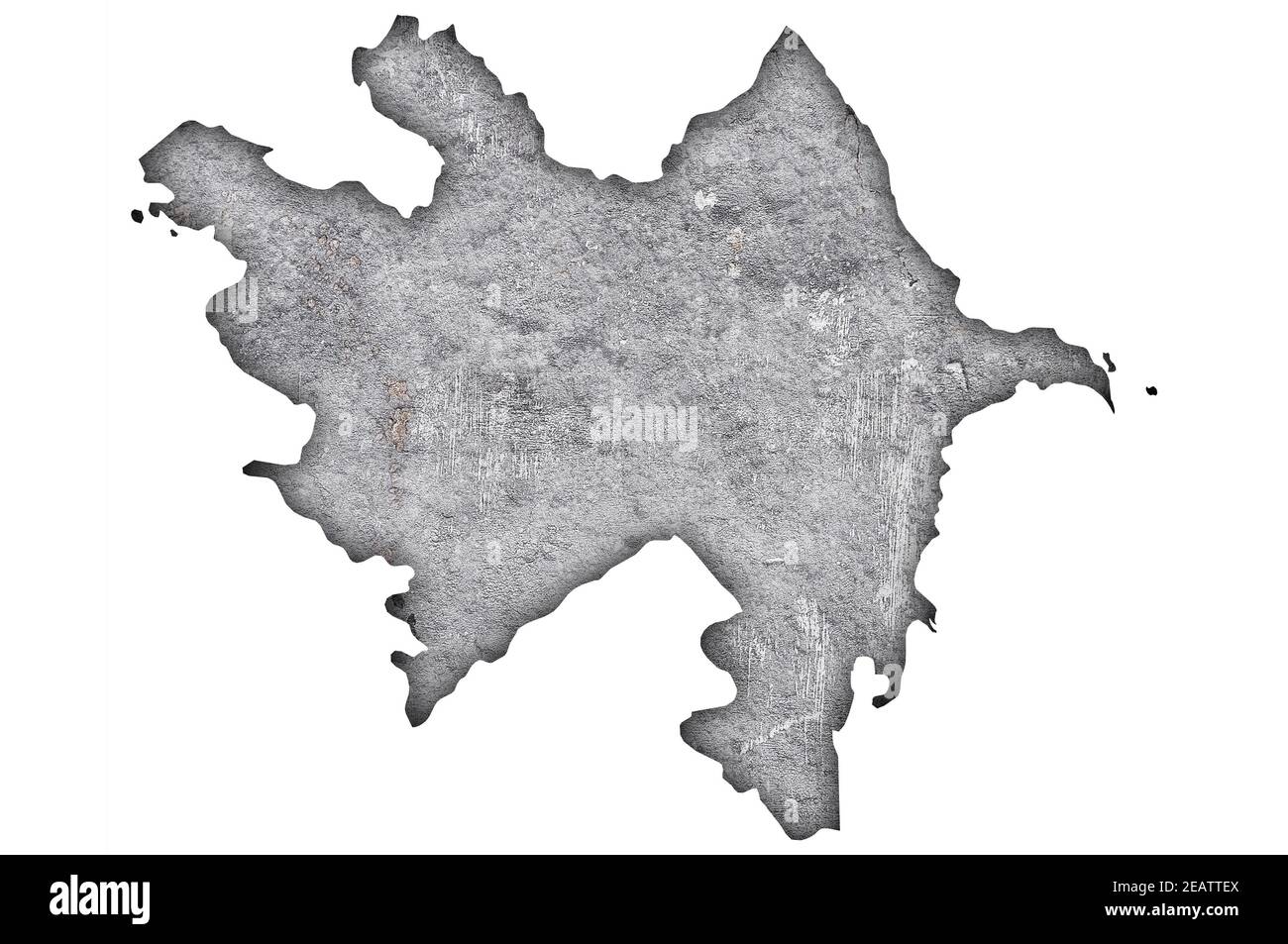 Map of Azerbaijan on weathered concrete Stock Photo