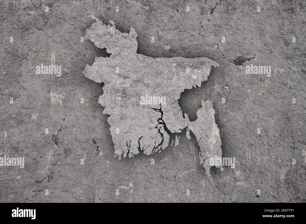 Map of Bangladesh on weathered concrete Stock Photo - Alamy
