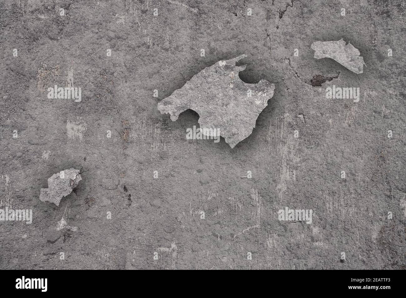 Map of Balearic Islands on weathered concrete Stock Photo - Alamy