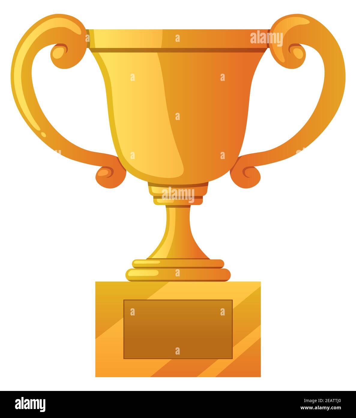 Golden trophy cup ribbon Stock Vector Images - Alamy