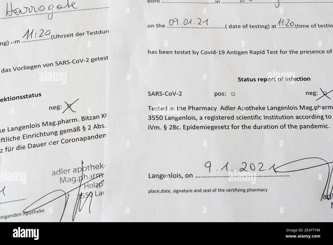 A negative Covid19 test is required for entry to the UK during
