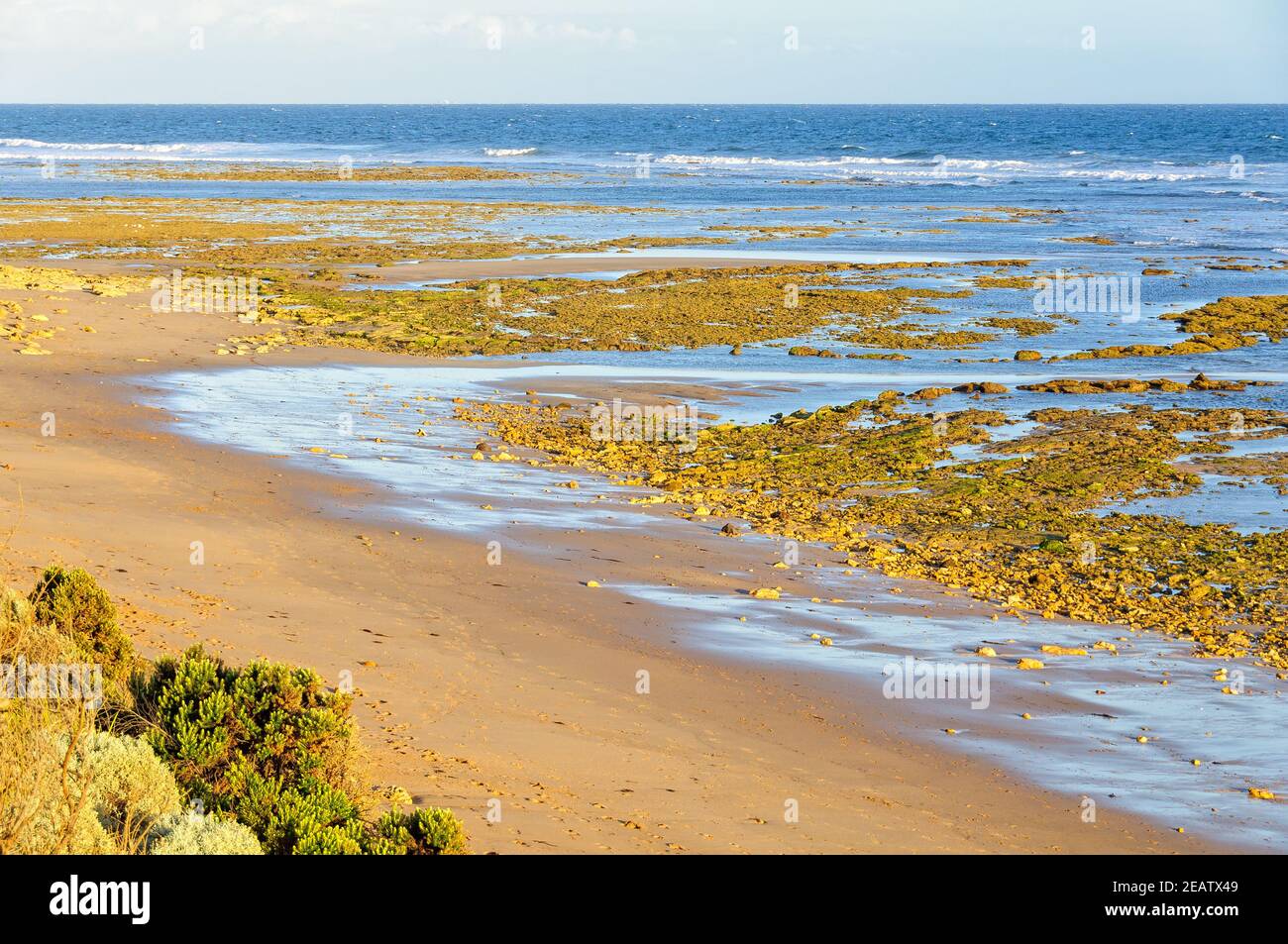 Low tide - Torquay Stock Photo