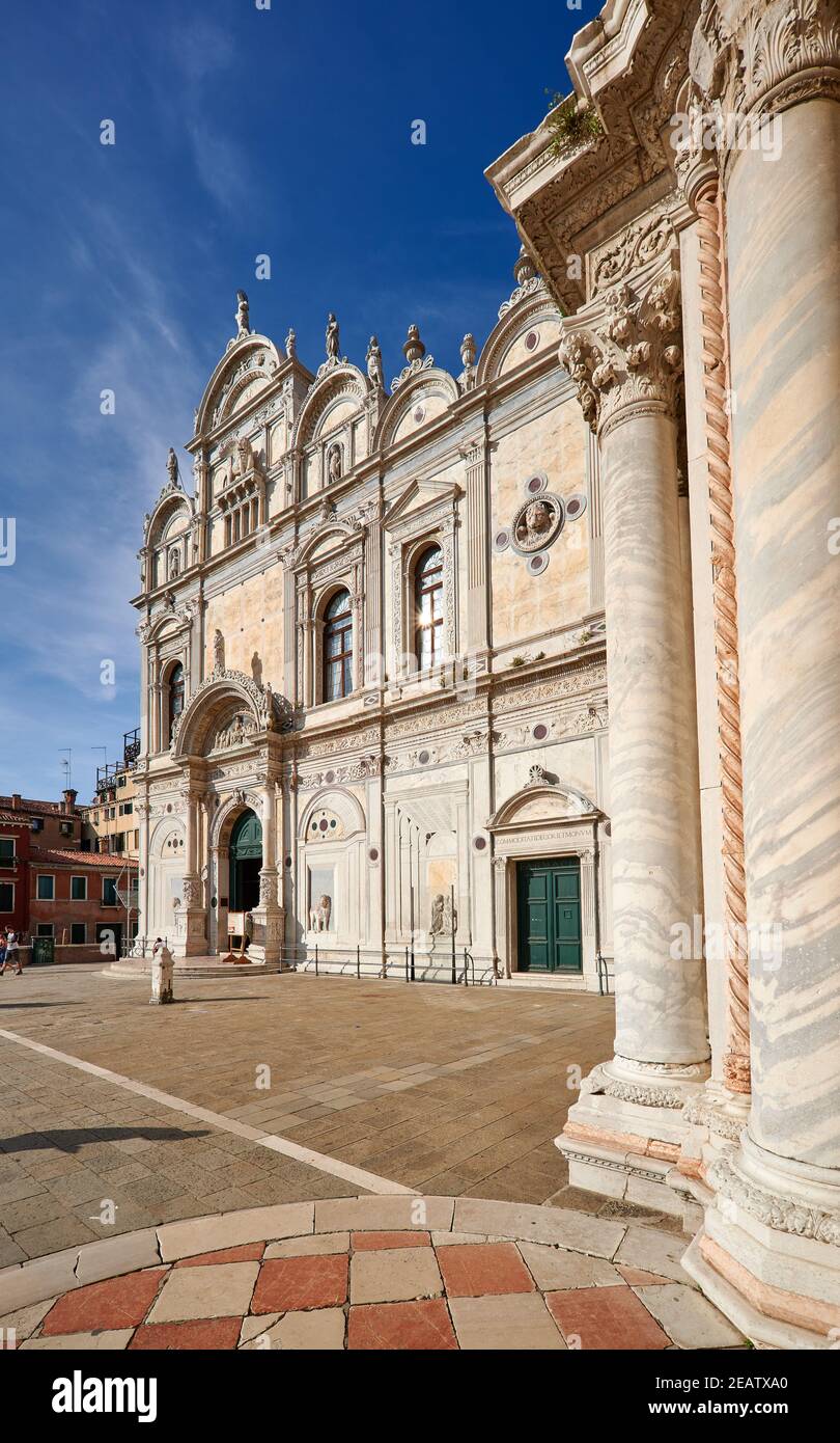 facade of Scuola Grande di San Marco, Venice, Veneto, Italy Stock Photo