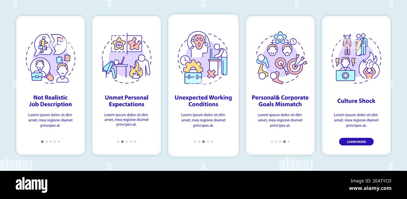 New worker emotional burden factors Stock Vector