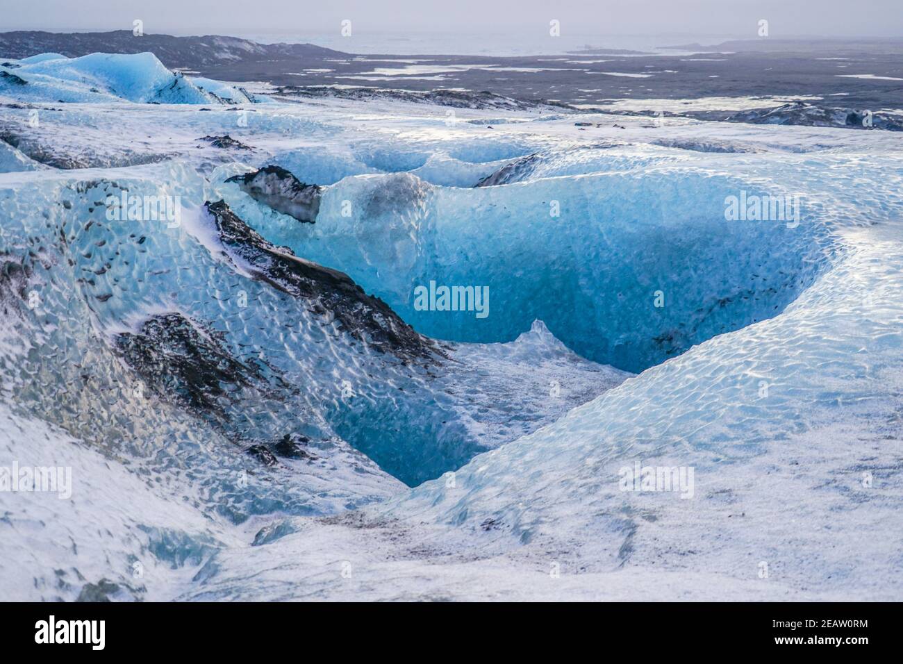 Cave of Iceland ice (VatnajÃ¶kull) Stock Photo