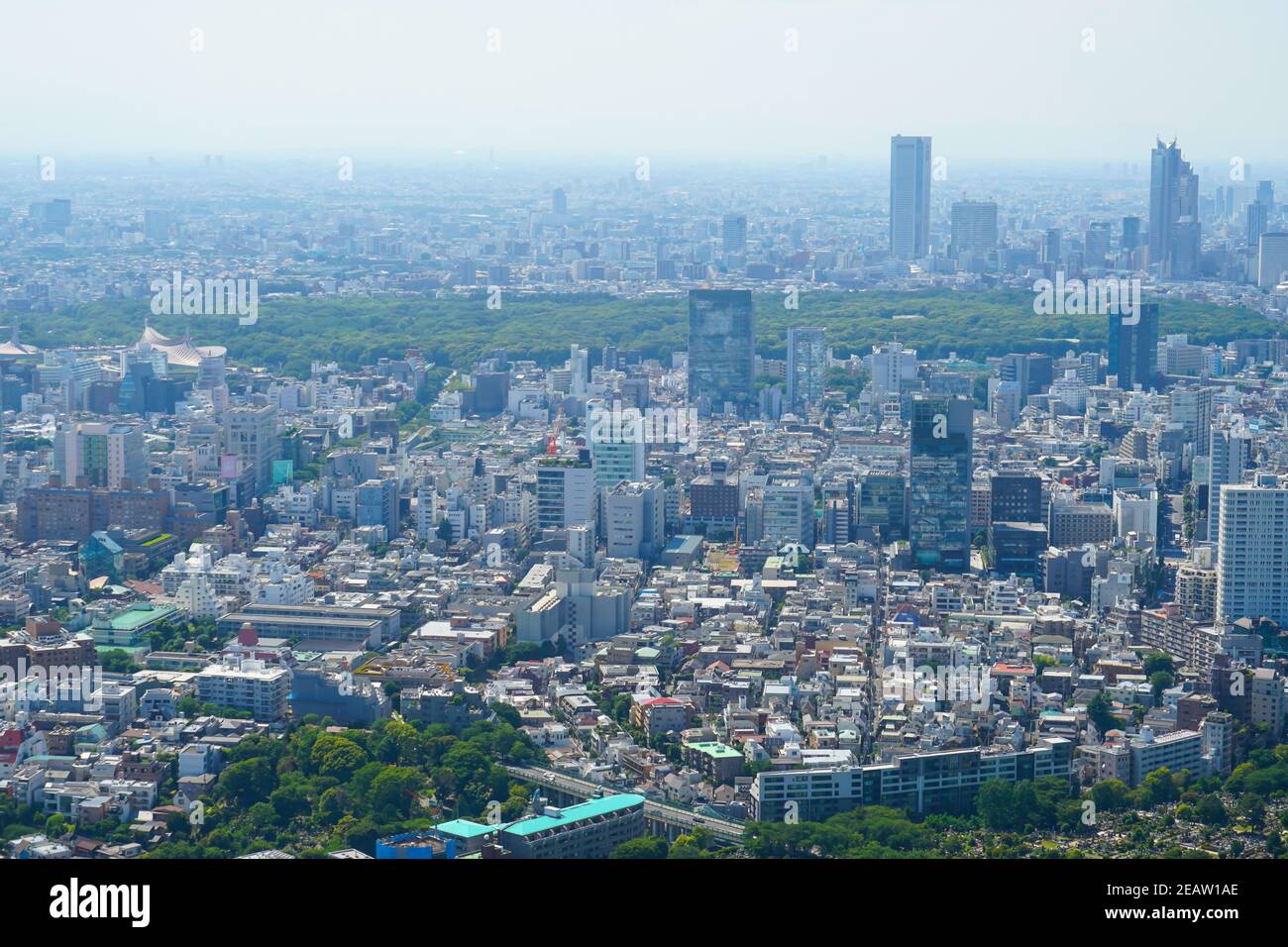 Tokyo skyline seen from the Roppongi Hills Stock Photo