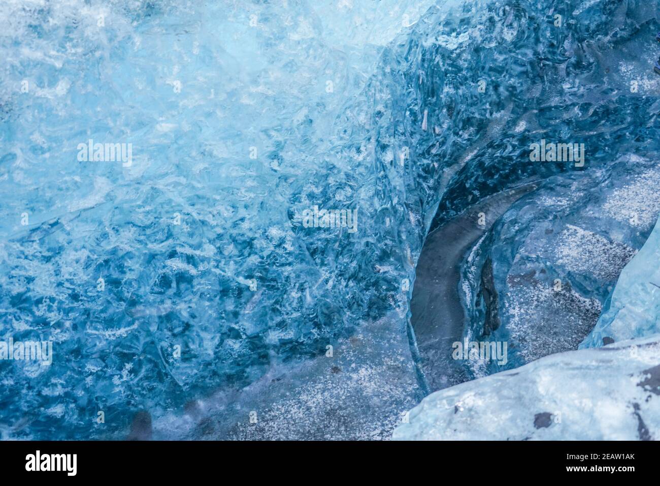 Cave of Iceland ice (VatnajÃ¶kull) Stock Photo