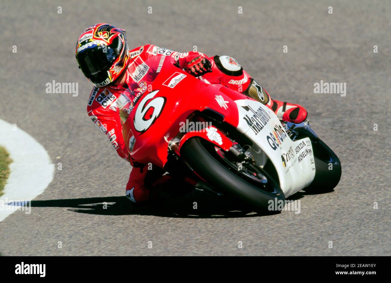 Max Biaggi ITA Honda 500 winner of the Catalunya Grand Prix
