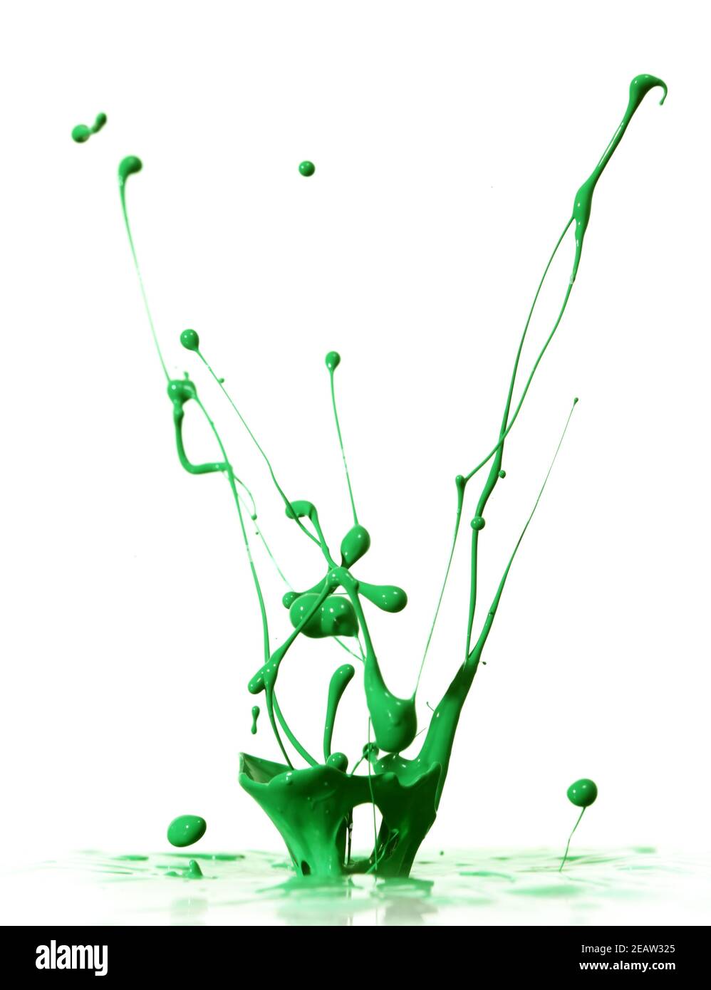 Green paint splashing Stock Photo - Alamy