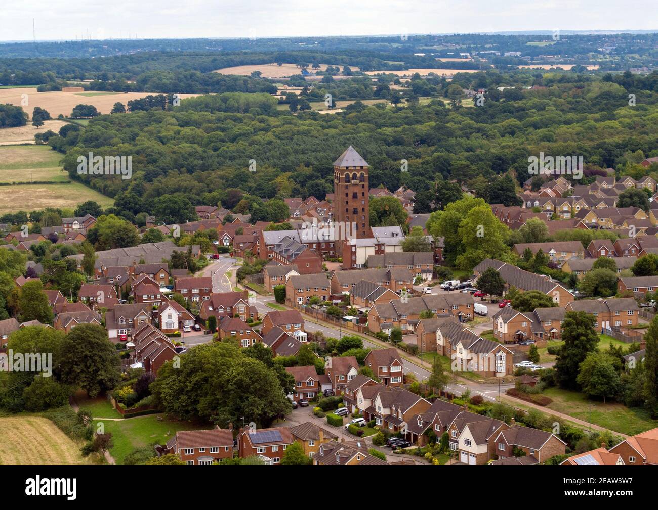 A general view of Shenley Tower in Radlett, Hertfordshire.. Stock Photo