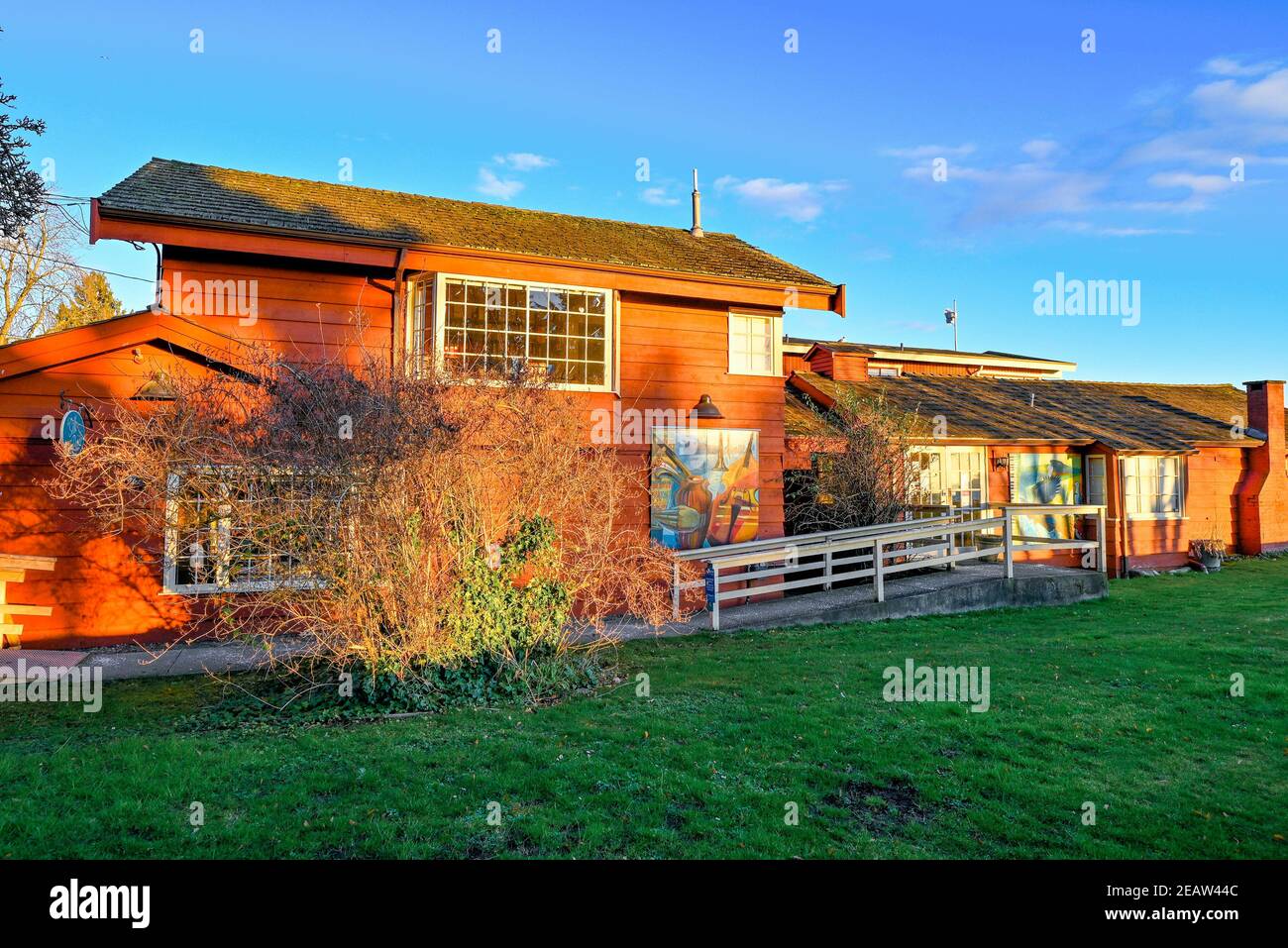 The Silk Purse Arts Centre,  Ambleside, West Vancouver, British Columbia, Canada Stock Photo