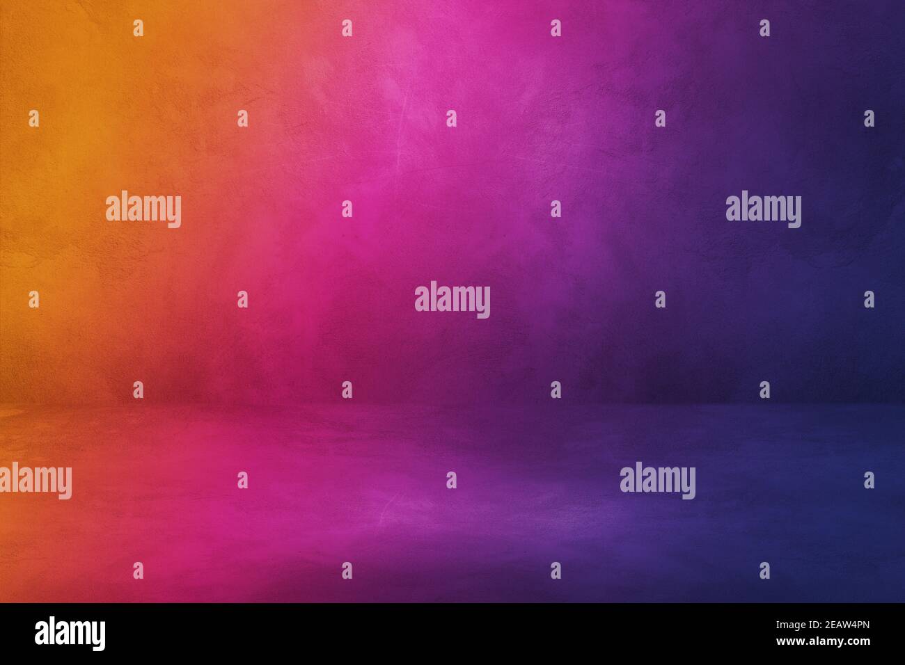 Empty Dark colorful concrete interior background Stock Photo