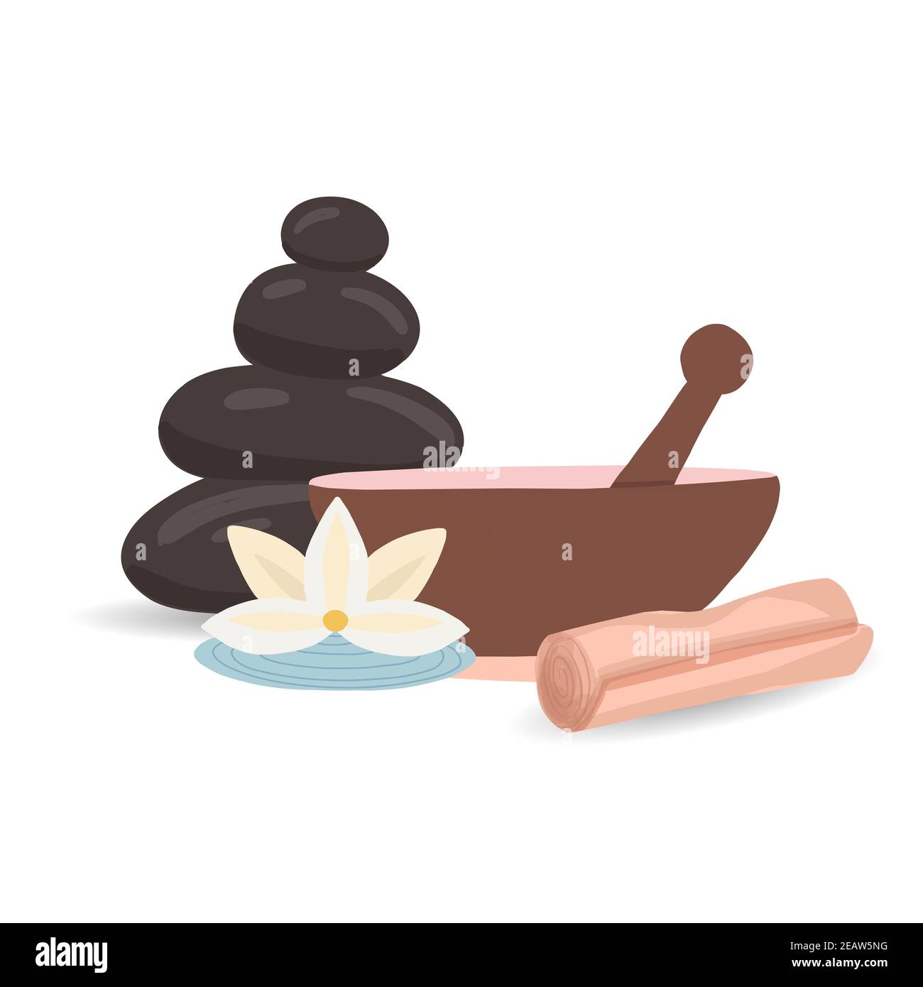 Modern advertisement with spa products on white background for banner ...