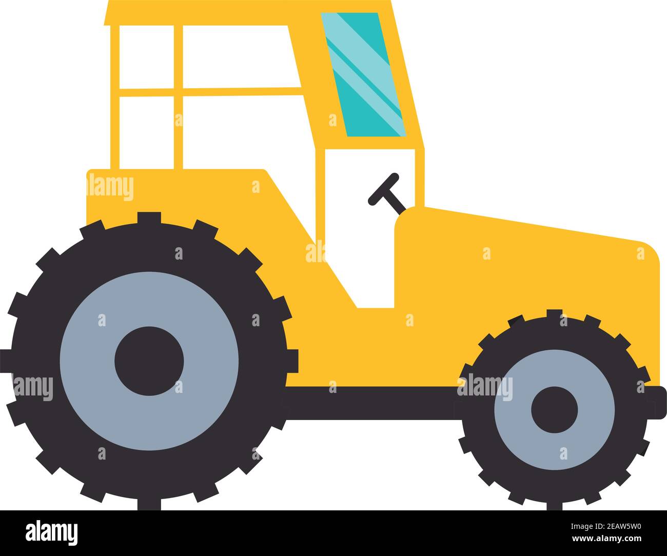 farm tractor icon over white background, colorful design, vector ...