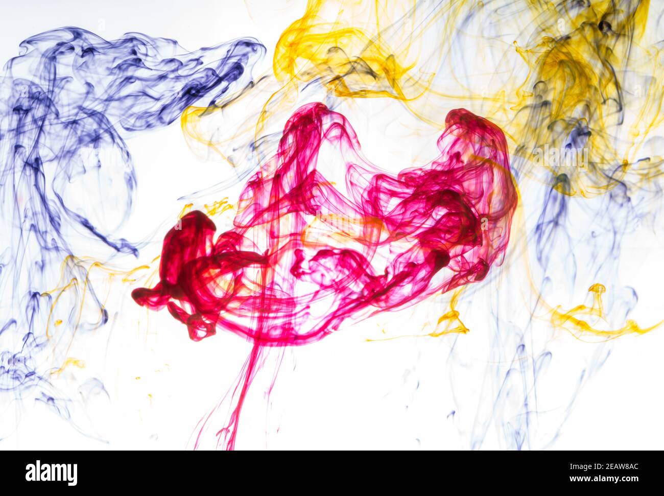 Acrylic colors and ink in water. Abstract background Stock Photo Alamy