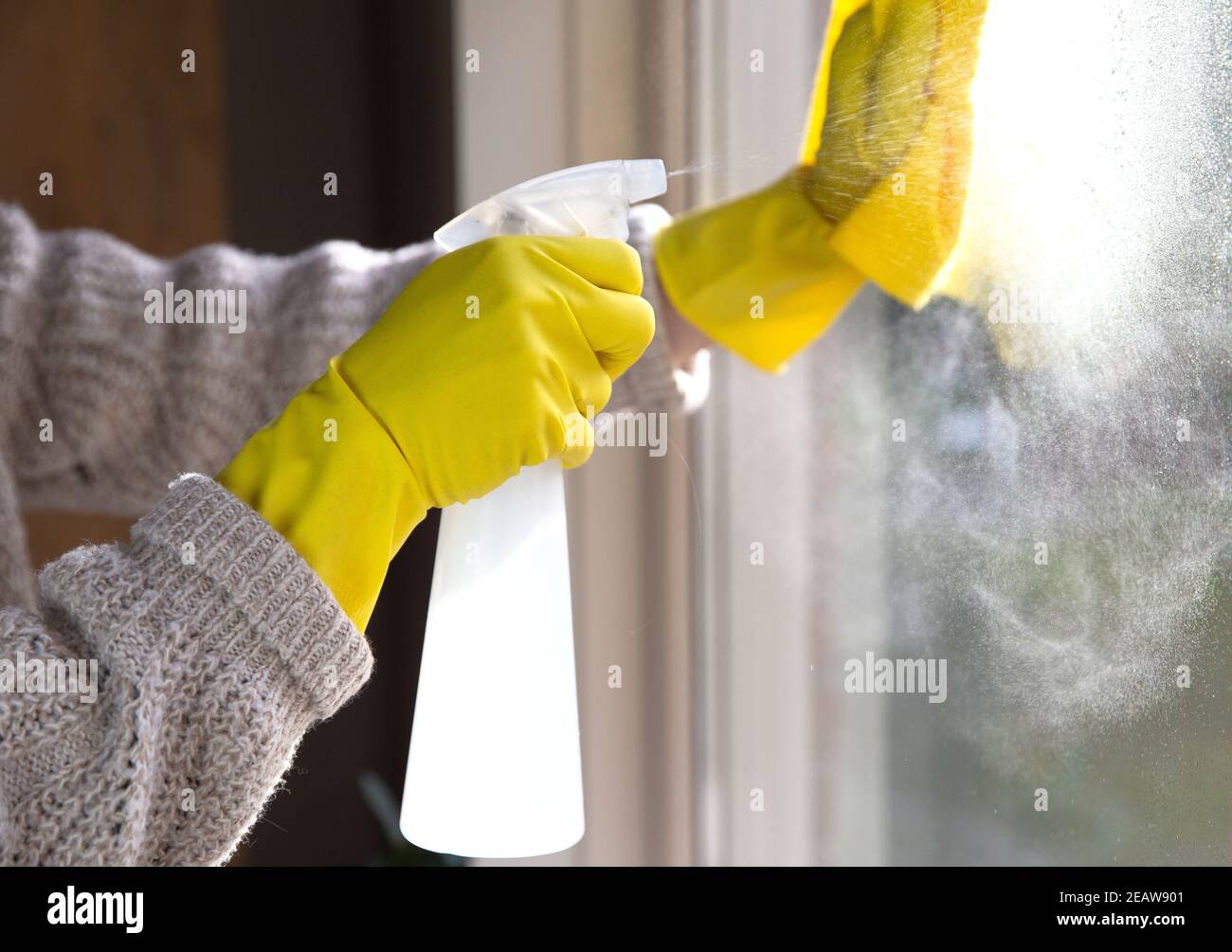 https://c8.alamy.com/comp/2EAW901/cleaning-a-window-with-spray-detergent-yellow-rubber-gloves-and-dish-cloth-on-work-surface-concept-for-hygiene-business-and-health-concept-2EAW901.jpg