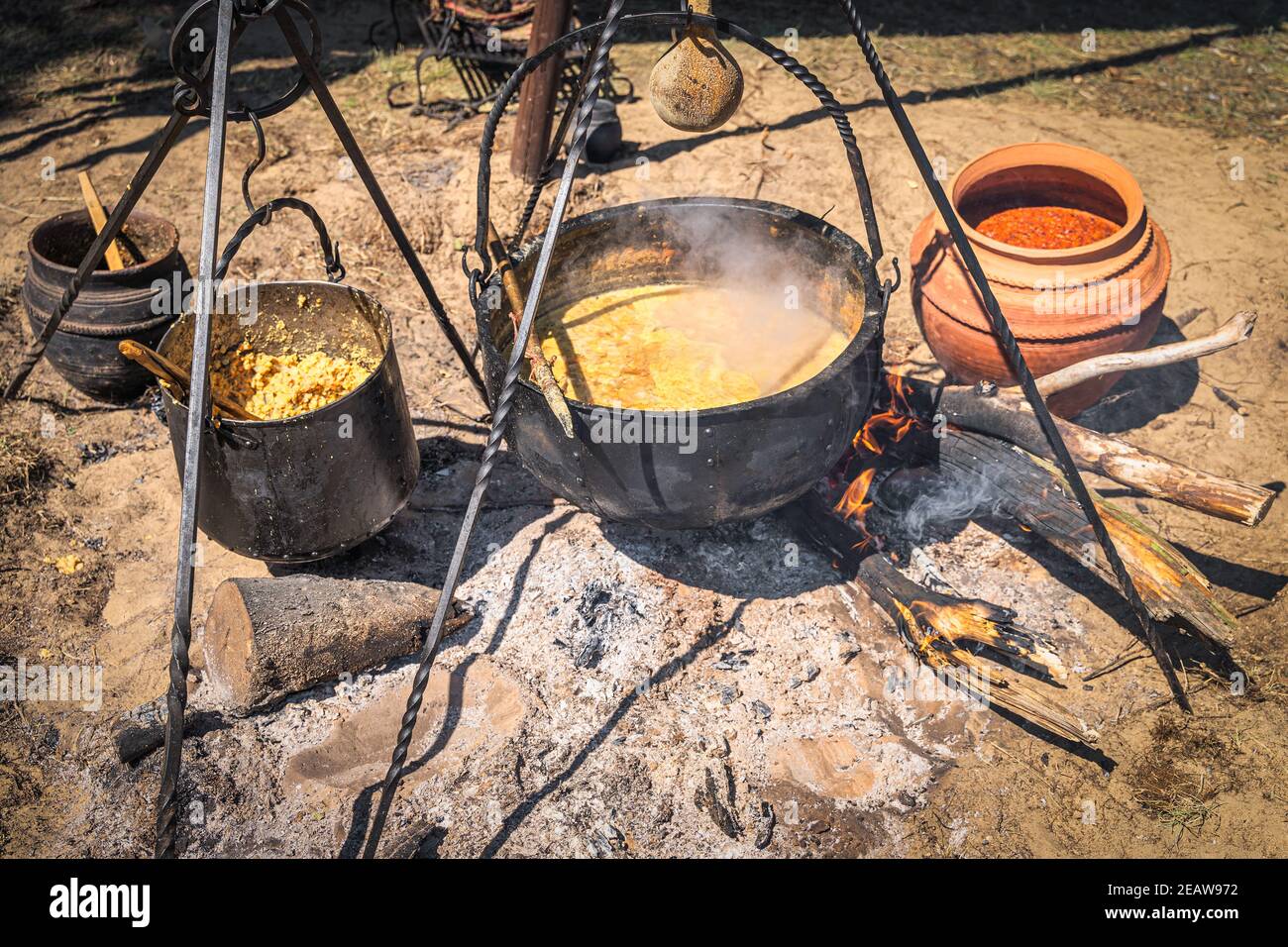 https://c8.alamy.com/comp/2EAW972/stew-in-iron-pot-on-a-campfire-homemade-food-2EAW972.jpg