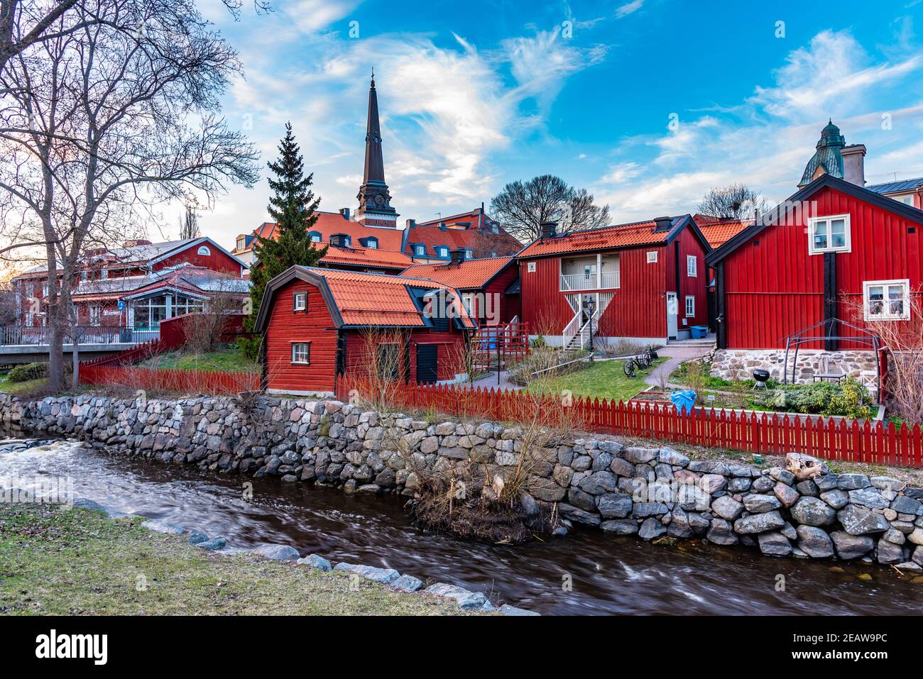 Gamla stan quarter and cathedral in Vasteras, Sweden Stock Photo - Alamy