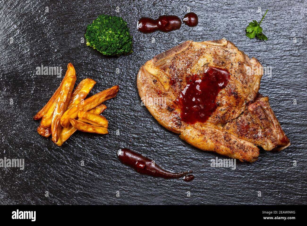 veal cutlet Stock Photo