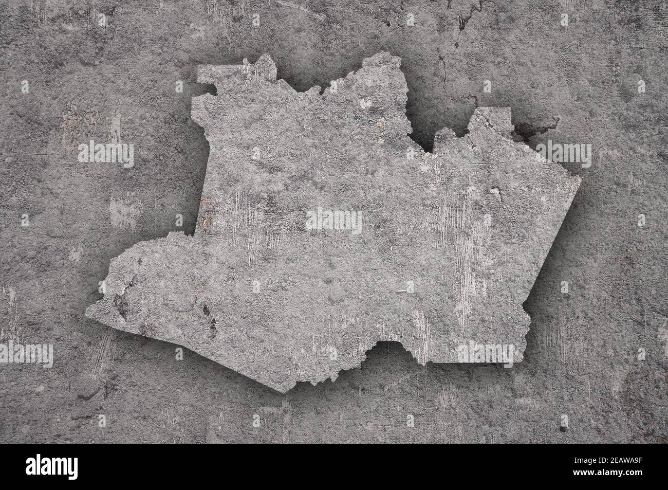 Map of Amazonas on weathered concrete Stock Photo - Alamy
