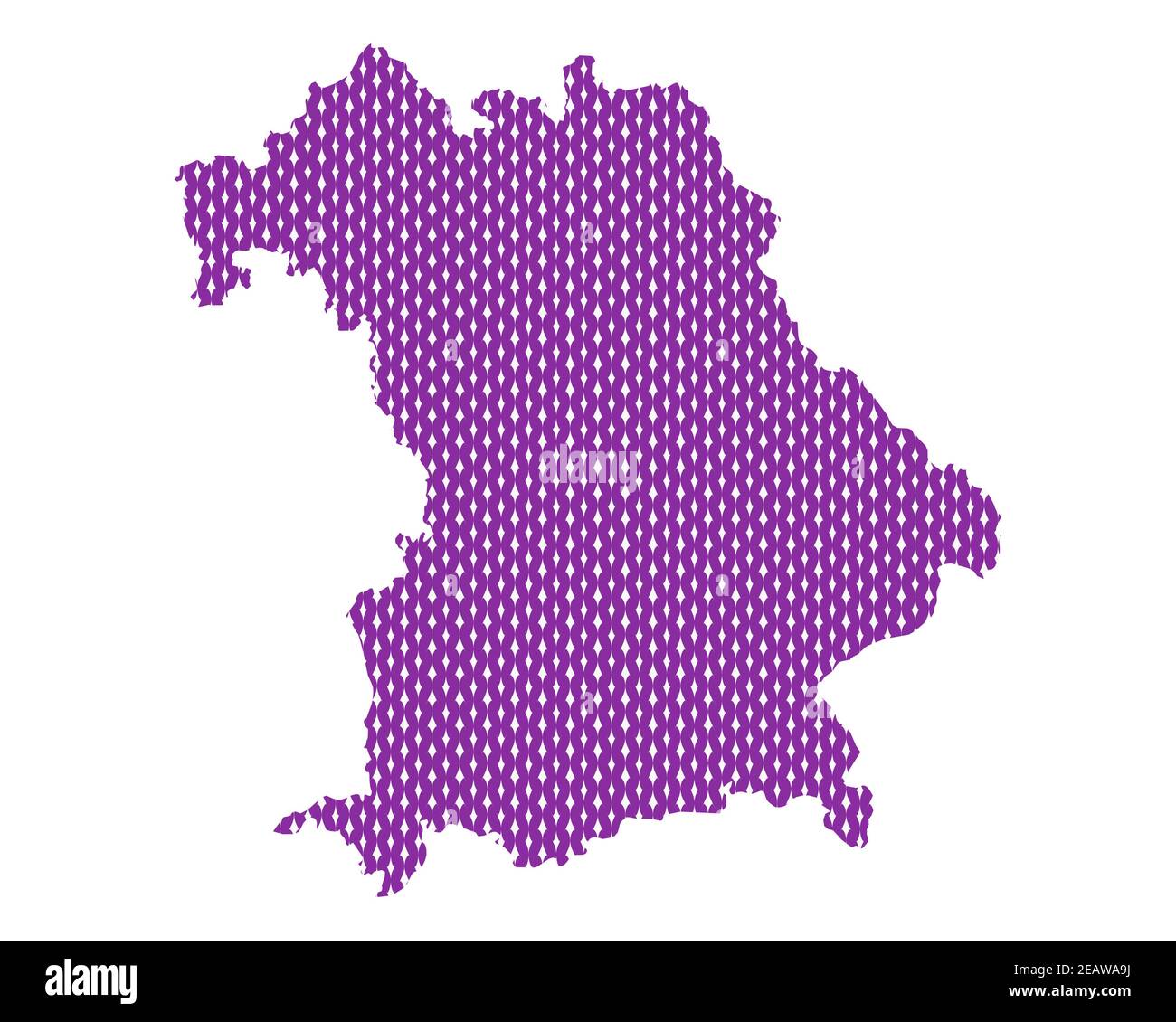 Plain map of Bavaria Stock Photo