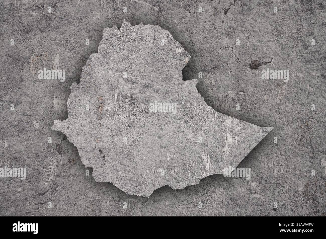 Map of Ethiopia on weathered concrete Stock Photo - Alamy