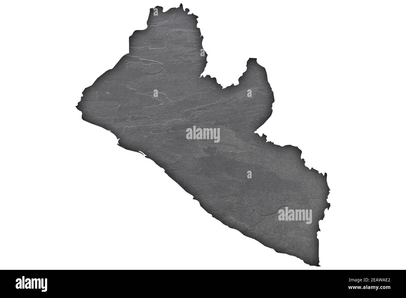 Map of Liberia on dark slate Stock Photo - Alamy