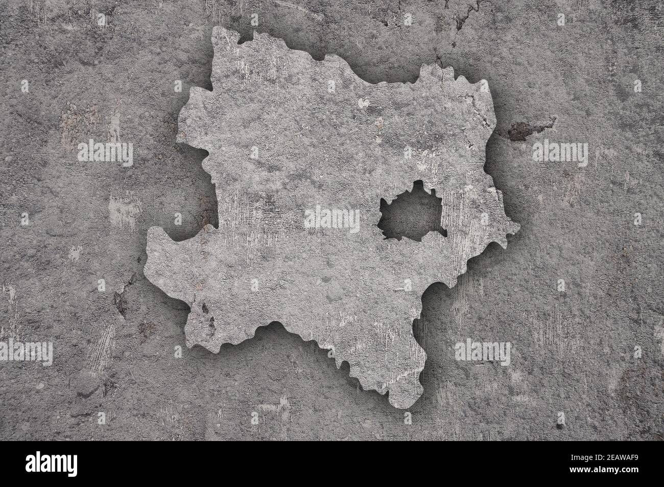 Map of Lower Austria on weathered concrete Stock Photo - Alamy