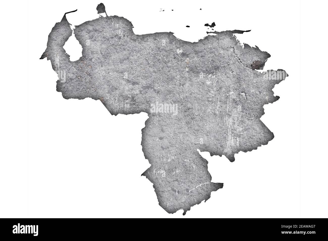 Map of Venezuela on weathered concrete Stock Photo - Alamy