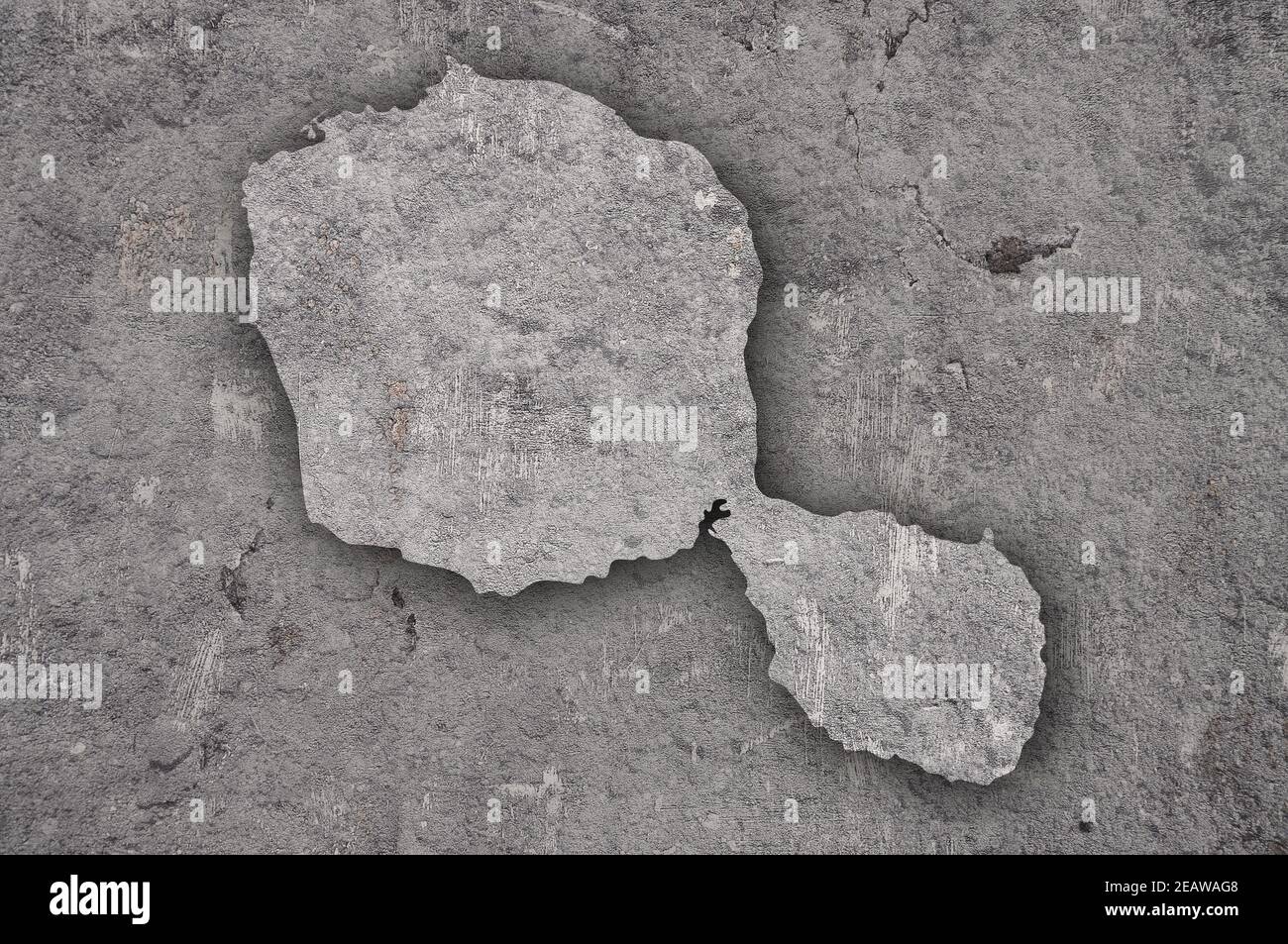 Map of Tahiti on weathered concrete Stock Photo - Alamy