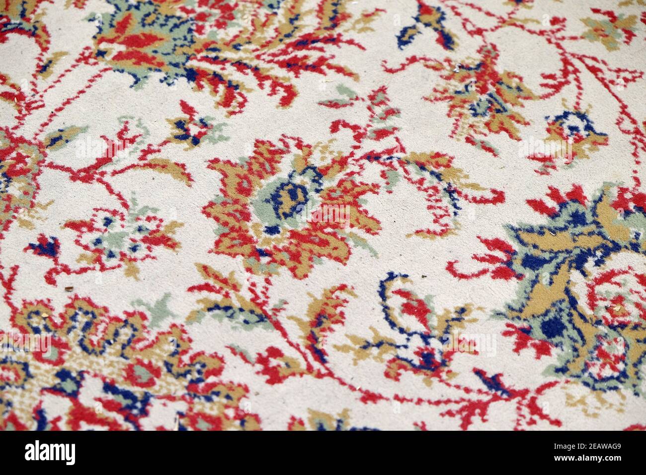 Handmade woven rug, oriental craft Stock Photo Alamy