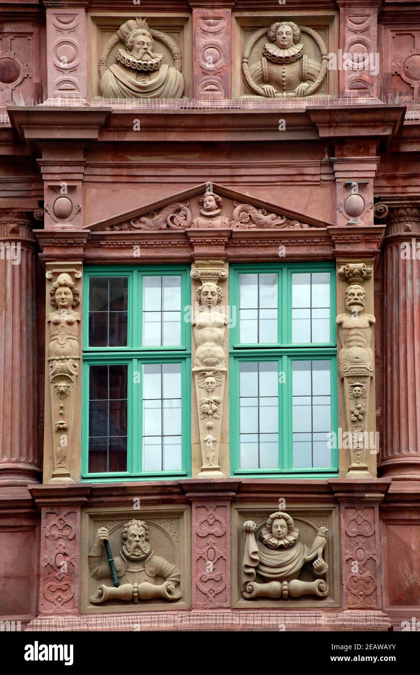Fassade des Haus zum Ritter aus dem 16. Jahrhundert Stock Photo