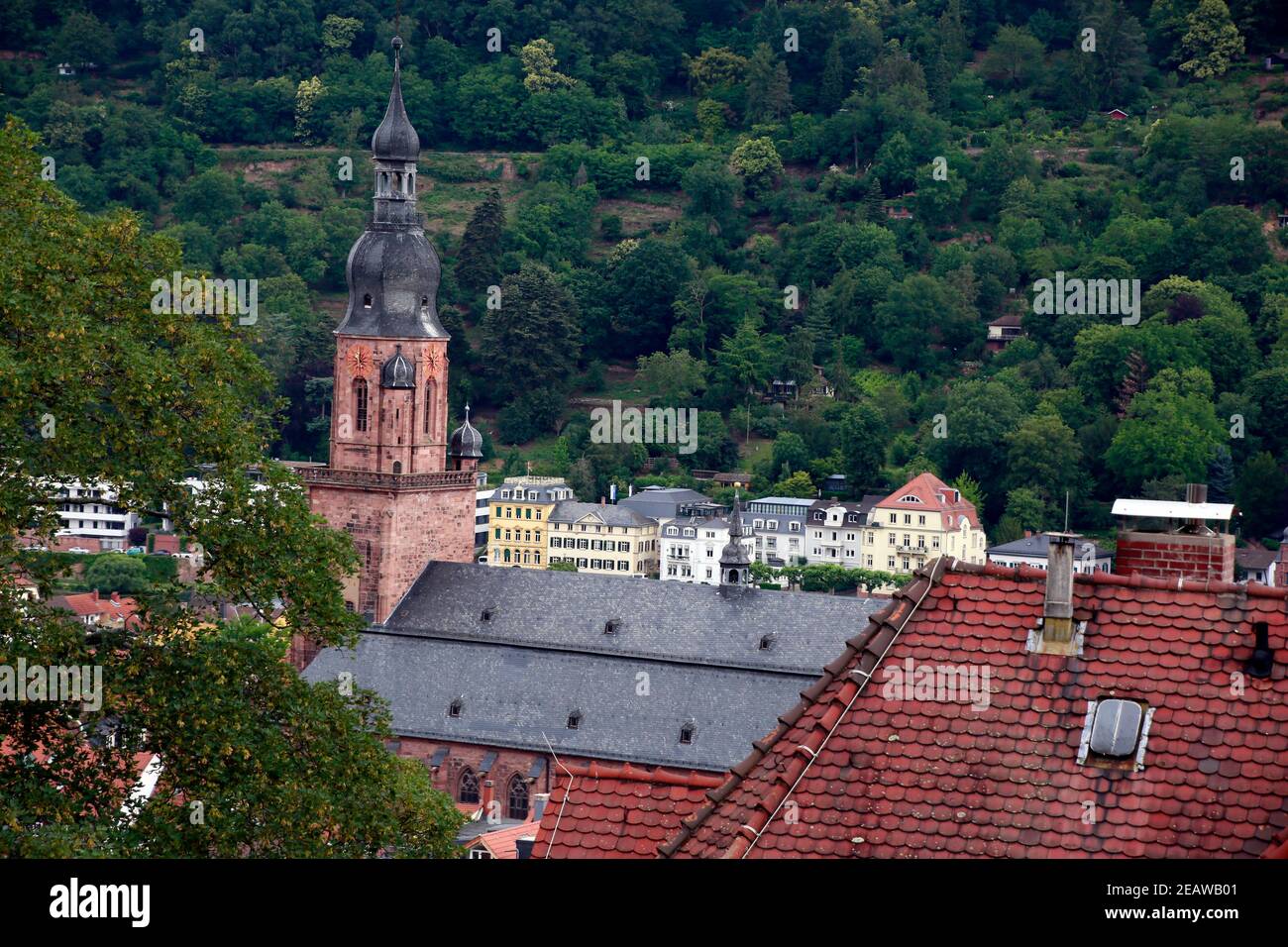 evangelische Heiliggeistkirche aus dem 15. Jahrhundert Stock Photo