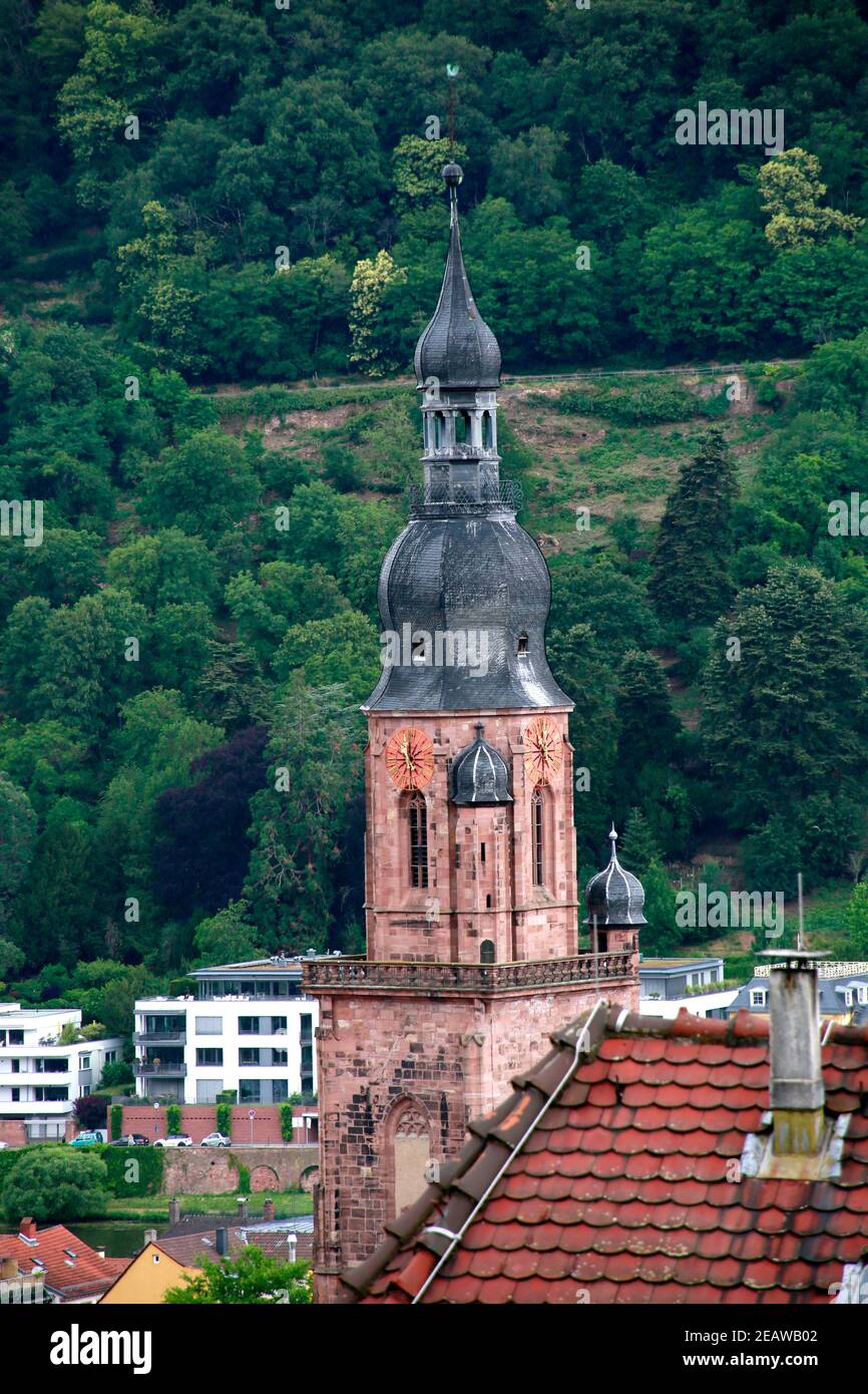 evangelische Heiliggeistkirche aus dem 15. Jahrhundert Stock Photo